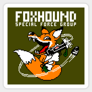 FOXHOUND pixel art MGS logo #2 Sticker